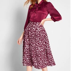 ModCloth Leopard Print Skirt
